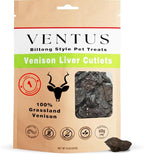 VENTUS Dog Liver Treats - Single Ingredient Venison Jerky Liver Treats, All Natural, Air Dried, Low Fat, High Value Training Treats for Dogs, Organic, 8 oz