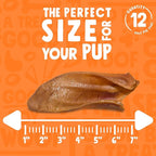 Natural Half Pig Ears for Dogs Large, Pigs Ears for Dogs - Premium Dog Ear Treat - Dog Chew Treats for Large and Small Breeds (12 Pack)