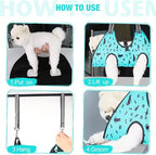 Dog Grooming Hammock - Pet Harness for Grooming Nail Trimming (M 40lb), Dog Sling for Nail Clipping, Dog Hanging Holder for Cutting Nail with Nail Clippers