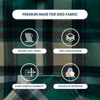 Spark Paws Dog Hoodie – Premium Dog Sweater for Small, Medium, and Large Dogs | Warm Outfits for French Bulldogs, Pitbull, Puppy, Winter Jacket Alternative - Green Plaid - M