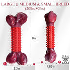 Apasiri Dog Toys for Aggressive Chewers with Beef Flavor: 4-Pack Dog Bones for Large Dogs, 8" Chew Toys Long-Lasting, Tough Nylon & Rubber Dogs Toys