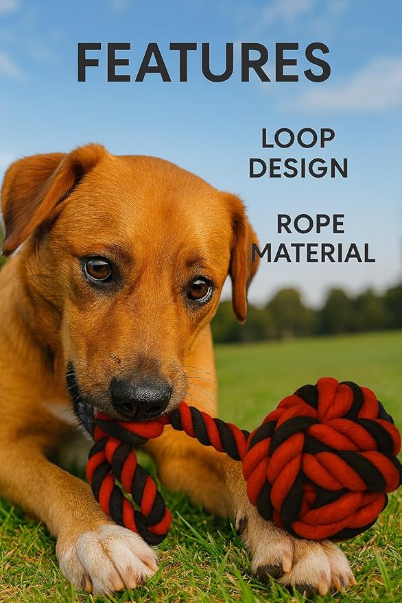 Dog Rope Toys Heavy Chew Toys for Medium & Large Breed Dogs – Durable Rope Toy Set for Teething, Chewing, and Interactive Play(Set of 4 Toys)