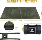ONETIGRIS Travel Dog Bed - Portable, Washable, Waterproof Anti-Slip Dog Camping Bed, 3.6ft by 2.2ft Outdoor Indoor Bed Mat Cushioned Plush Warm Puppy Mattresses