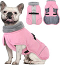 Queenmore Winter Dog Jackets, Thick Dog Coats for Small Pets Winter, Warm Reflective Coat, Thick Waterproof Puppy Coats, Pink, S