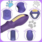 Pet Comb for Dogs & Cats with Long & Short Stainless Steel Metal Teeth For Shedding and Tangles, Non-Slip & Anti-Static Rubber Handle, Safe & Gentle Pet Grooming Comb