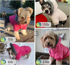 LESYPET Dog Coat for Small Dogs, Windproof Doggie Puffer Jacket with Leash Hole, Extra Warm Dog Jacket Winter Coat, Pink XL
