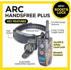 Dogtra ARC HANDSFREE Plus Boost and Lock, Remote Dog Training E-Collar, HANDSFREE Square for Discreet Control, Waterproof, Rechargeable, 3/4-Mile Range, 1 Dog Expandable System Medium, Large Dogs