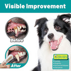 Dog Dental Care Finger Wipes - Teeth Cleaning Finger Wipes for Dog & Cats - Tooth Brushing Kit Dental Wipes for Dog - Reduces Plaque & Freshens Breath (50 PCS, Beef)