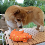 Pig Squeaky Dog Toy, 2 PCS Interactive Rubber Dog Chew Toy - Durable Latex Spot Grunting Pig Toys That Oink for Small Medium Large Dogs (Orange, Green)