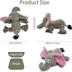 AIMETING Dog Toys, Durable Dog Chew Toys, Dog Squeak Toy with Fun Crinkle Paper, Plush Toys Suitable for Small, Medium, Large Dogs (Elephant)