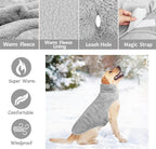 Malier Dog Winter Coat, Reversible Fleece Dog Cold Weather Coats, Windproof Warm Snow Puppy Jacket Vest Pet Clothes for Small Medium Large Dogs (Gray, Medium)