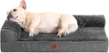 EHEYCIGA Memory Foam Dog Bed Medium Sized Dogs, Waterproof Dog Bed Orthopedic with Washable Removable Cover, Non-Slip Pet Bed Couch for Crate, 30x20x6 Inches, Dark Grey
