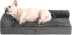EHEYCIGA Memory Foam Dog Bed Medium Sized Dogs, Waterproof Dog Bed Orthopedic with Washable Removable Cover, Non-Slip Pet Bed Couch for Crate, 30x20x6 Inches, Dark Grey