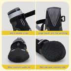 Dog Shoes for Large Medium Small Dog, Mesh Breathable Dog Shoes for Hot Pavement, Anti-Slip Dogs Boots Paw Protectors with Reflective for Outdoor Walking Indoor Hardfloors (Size 4)