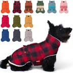 KYEESE Dog Coat Waterproof Dogs Jacket with Fleece Lined Soft Pet Sweater for Cold Weather Windproof Dog Coats for Small Dogs Thick Cat Clothes with Pocket Warm Pet Winter Puffer Coat with Leash Hole