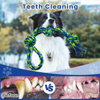 Heavy Duty Dog Rope Toys for Aggressive Chewers - 2 Pack Indestructible Tug of War Toys for Medium to Large Breeds, 100% Cotton for Boredom and Teeth Cleaning