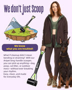 32” Pooper Scooper for Large Dogs Long Handle Pet Poop Scoop Heavy Duty Dog Poop Picker Upper for Yard Grass Gravel Dirt Sand