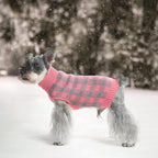 PUPTECK Dog Sweaters for Large Medium Small Dogs - Fall Classic Plaid Style Puppy Holiday Winter Coat Clothes Warm