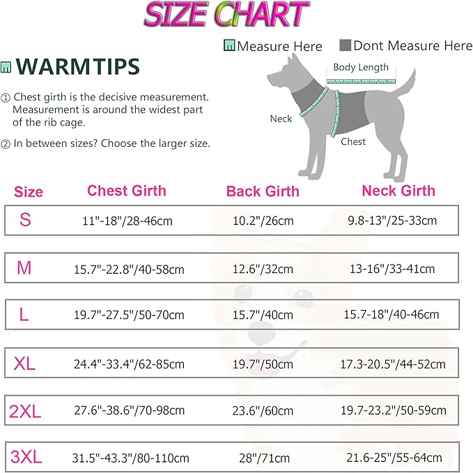 Dogcheer Warm Dog Coat, Christmas Dog Jacket Waterproof Puppy Winter Coat with Buckles, Reflective Adjustable Pet Snow Jacket Turtleneck Fleece Sweater for Small Medium Large Dogs - Pink, 2XL