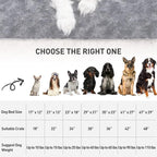KSIIA Washable Dog Bed Deluxe Plush Dog Crate Beds Comfy Kennel Pad Anti-Slip Pet Sleeping Mat for Large, Jumbo, Medium, Small Dogs Breeds, 41" x 27", Dark Grey