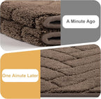 Tindbea Dog Mat for Muddy Paws,Absorbs Moisture Dirt Non-Slip Washable Mud Mat for Dogs,Soft Rubber Backing Front Inside Pet Rug for Entryway, Mud Dog Paws, Patio(24"x59",Latte)