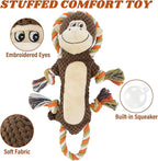 Squeaky Durable Dog Toys, Large Breed Dog chew Toys, Interactive Toys, Stuffed Plush Puppy Toy with Crinkle Paper for Small, Middle, and Big Dogs, Monkey Dog Toy,Orangutan Shape