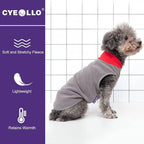 cyeollo 2 Pack Dog Sweaters Stretchy Fleece Sweatshirt with Leash Hole Pullover Stretchable Reflective Dog Sweater Pet Clothes for Small Puppy Dogs Cats Apparel Size S