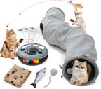 Cat Tunnel, Indoor Cat Toy, Roller Track Cat Toy, Collapsible S-Shaped Play Tube, 10.5 Inch Diameter Maze Cats House for Cats, Puppies, Rabbits, Ferrets Set