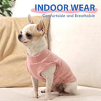 Fleece Sweater for Smalll Dogs - Pink, M - Pullover Vest | Stretchable Warm Sweatshirt, Lightweight Winter Jacket for Free Movement,Seasonal Dog Clothes,Shih Tzu, Papillon
