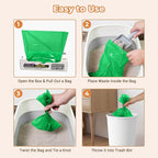 Odor-Sealing Dog Poop Bags L, 90 Count | Unscented & Durable Disposable Waste Bags for Pet Waste, Home & Travel Use (Green)