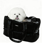 Small Dog Carrier Purse & Cat Tote Bag, Soft-Sided Handbag with Safety Strap, Breathable Mesh, Comfort Carry & Plush Cotton Interior, Lightweight Pet Travel Carrier for Daily Adventures (Black)
