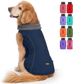 EMUST Dog Jackets, Small/Medium/Large Dog Coat for Winter, Pet Cold Winter Jacket for Large Dogs, Dark Blue, XL