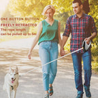 Vivicreate Heavy Duty Retractable Dog Leash – 16ft Strong Nylon Tape Leash for Medium & Large Dogs up to 110 lbs – One-Handed Brake, Pause, Lock – for Walking, Training (Gray)