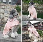 Dog Raincoat Waterproof, Adjustable Reflective Hooded Dog Rain Poncho with Leash Hole for Small Medium Large Dogs (Pink, X-Large)