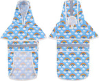HDE Dog Raincoat Jacket Reflective Adjustable Hooded Pet Poncho Rain Coat with Leash Hole for Small to X-Large Dogs Rainbows - S