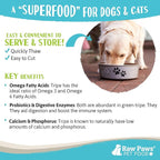 Raw Paws Signature Pet Food for Dogs & Cats - Green Goat Tripe, 1-lb Rolls (20 Pack) - Fresh Pet Food Made in USA - Natural Dog Food Rolls - Raw Frozen Dog Food – Green Goat Tripe for Dogs & Cats