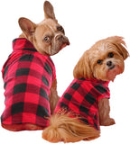 Kama Bridal 3 Pack Dog Coat - Spring, Autumn, Winter - Fleece Vest for Cats & Small/Medium Dogs - Red, Pink, Purple Plaid (S)
