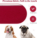 Dog Sweaters for Large Dogs Pet Sweater Solid Soft Brushed Fleece Dog Hoodie Clothes Pet Hoodie Sweatshirt with Pocket(Red-L)