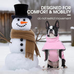 FUAMEY Dog Cold Weather Coats,Dog Winter Jackets for Large Dogs Warm Dogs Coat with Reflective Strips Waterproof Pet Snowsuit Thick Paded Pets Vest for Labrador Golden Retriever Pink XL