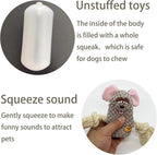 Cute Animal Squeak Dog Toys, No Stuffing Plush Toys, Durable Cotton Rope Chew Toys for Puppy and Small, Medium Dogs, 6 Pack