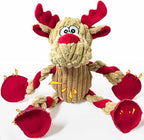 Christmas Dog Toys Tough Chew Toys for Large Dogs, Stuffed Reindeer Dog Toy with 5 Squeakers & Crinkle Paper, Squeaky Interactive Plush Toy to Keep Them Busy, Dog Gifts for Small Medium Large Dogs