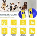 Dog Treat Dispensing Puzzle Toy Adjustable Food Dispenser Slow Feeder Puppy Enrichment Training Rolling Ball Pet Interactive Chase Toys for Small Medium Large Dogs to Keep Them Busy