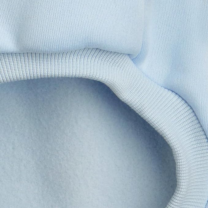 Puppy Sweater for Small Dogs Clothes Warm Winter Cat Clothe Pet Sweatshirt Knitwear Doggie Kitten Clothing, Light Blue, Large