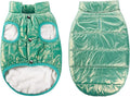ASENKU Dog Winter Coat - Waterproof Windproof Dog Jacket, Warm Snowproof Doggie Puffer Vest for Cold Weather, Lightweight Snow Coats for Small Medium Large Dogs (Mint Green, S)