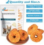 Dog Treats Long Lasting for Large Dog Clean Teeth Chicken Wrapped Rawhide Donuts 0.5lb/227g