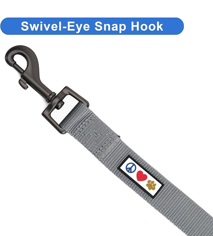 Pawtitas 6 FT Solid Color Leash for Puppy & Cat Training - Extra Small, 6 ft or 1.8 m, Grey