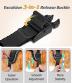 Halypet Cat Harness and Leash Set [MAX Safety 4th-Gen Upgrade] Escape Proof Adjustable Cat Leash Comfortable Soft Vest Easy to Wear Kitten Harness with Reflective Strip for Cats Walking, XS Black