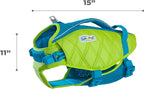 Outward Hound Standley Sport Dog Life Jacket, High-Performance Ripstop Dog Life Vest for Swimming, Boating, and Water Safety, Medium, Green