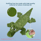 Best Pet Supplies Squeaky Dog Toys with Soft Durable Fabric for Small, Medium and Large Pets Interactive Toy for Indoor Play, Supports Active Biting and Play - Alligator, Large