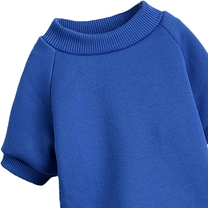 Puppy Sweater for Small Dogs Clothes Warm Winter Cat Clothe Pet Sweatshirt Knitwear Doggie Kitten Clothing, Blue, Medium